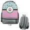Donuts Large Backpack - Gray - Front & Back View