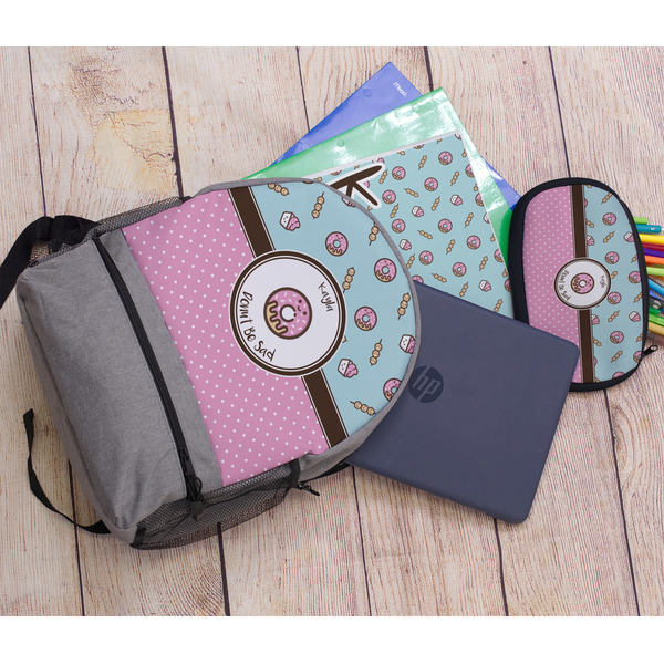 Donuts Large Backpack - Gray - With Stuff