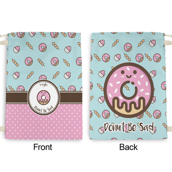 Donuts Large Laundry Bag - Front & Back View