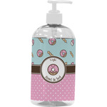 Donuts Plastic Soap / Lotion Dispenser (16 oz - Large - White) (Personalized)