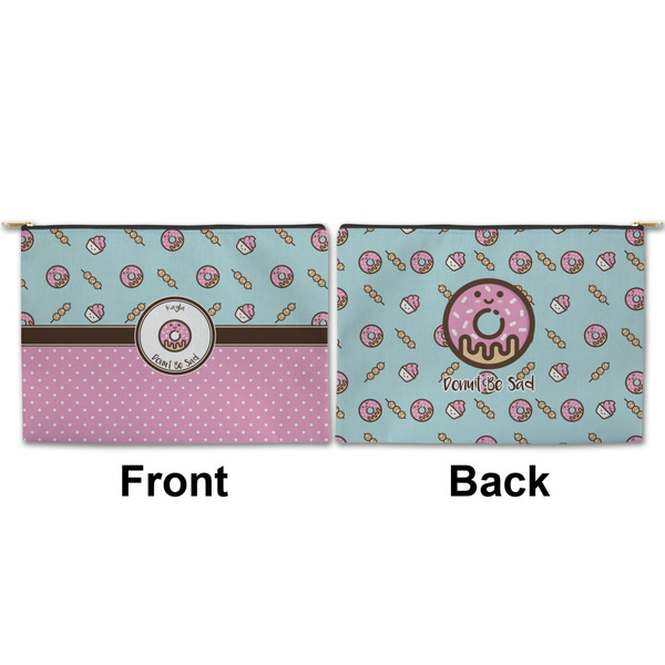 Donuts Large Zipper Pouch Approval (Front and Back)