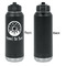 Donuts Laser Engraved Water Bottles - Front Engraving - Front & Back View