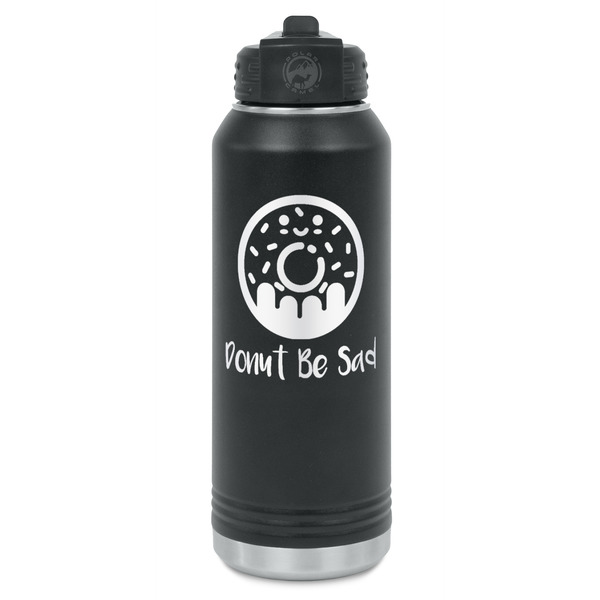 Custom Donuts Water Bottles - Laser Engraved - Front & Back (Personalized)