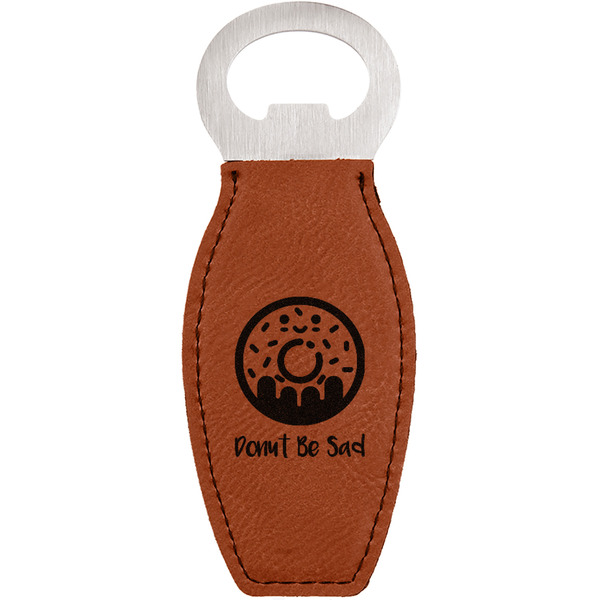 Custom Donuts Leatherette Bottle Opener - Double Sided (Personalized)