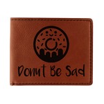 Donuts Leatherette Bifold Wallet - Single Sided (Personalized)