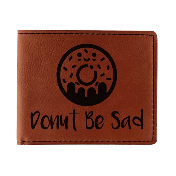 Custom Donuts Leatherette Bifold Wallet (Personalized)