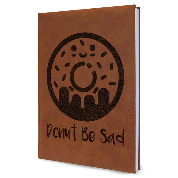 Custom Donuts Leather Sketchbook - Large - Double Sided (Personalized)
