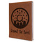Donuts Leather Sketchbook - Large - Double Sided - Angled View