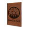 Donuts Leather Sketchbook - Small - Double Sided - Angled View