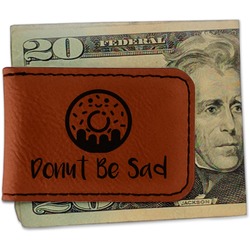 Donuts Leatherette Magnetic Money Clip - Single Sided (Personalized)