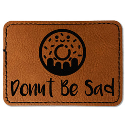 Donuts Faux Leather Iron On Patch - Rectangle (Personalized)