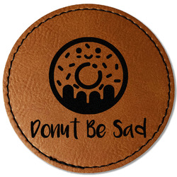 Donuts Faux Leather Iron On Patch - Round (Personalized)
