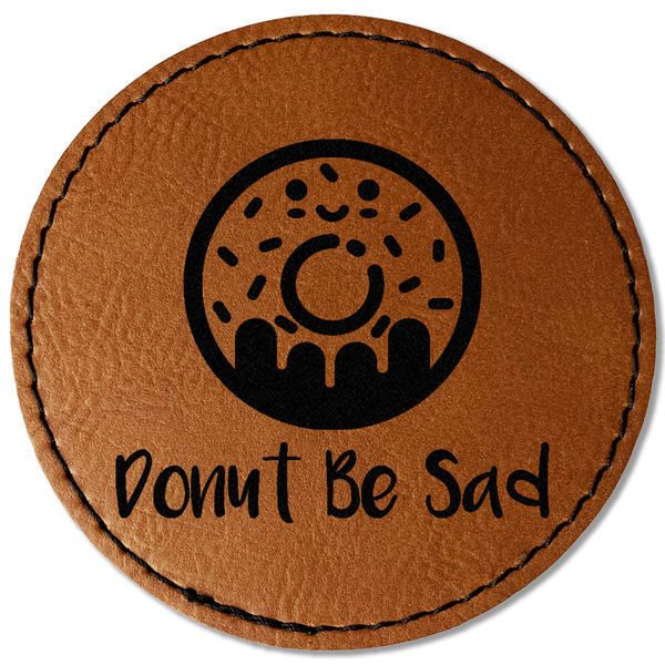 Donuts Leatherette Patches - Round