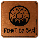 Donuts Faux Leather Iron On Patch - Square (Personalized)