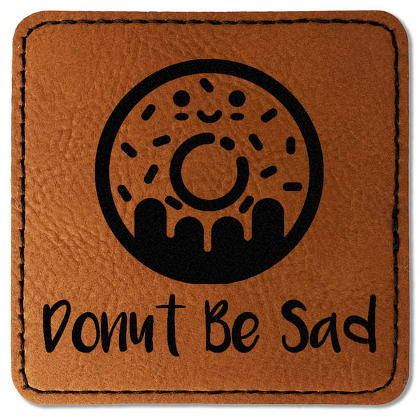 Donuts Leatherette Patches - Square
