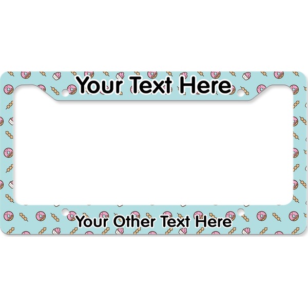 Custom Donuts License Plate Frame - Style B (Personalized)