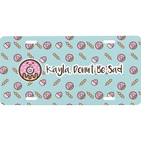 Custom Donuts Front License Plate (Personalized)