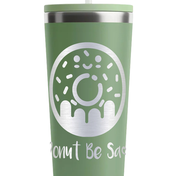 Donuts Light Green RTIC Everyday Tumbler - 28 oz. - Close Up