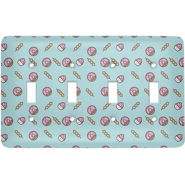 Custom Donuts Light Switch Cover (4 Toggle Plate)