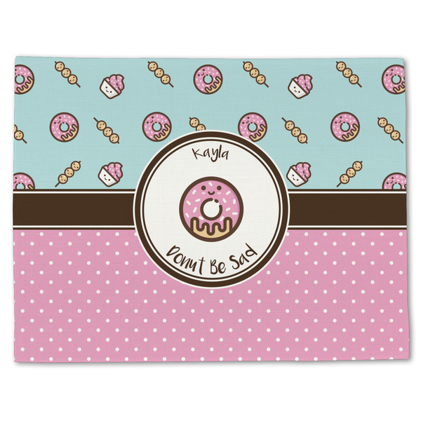 Custom Donuts Single-Sided Linen Placemat - Single w/ Name or Text