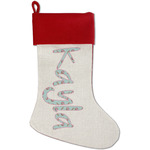 Donuts Red Linen Stocking (Personalized)