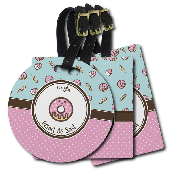 Custom Donuts Plastic Luggage Tag (Personalized)