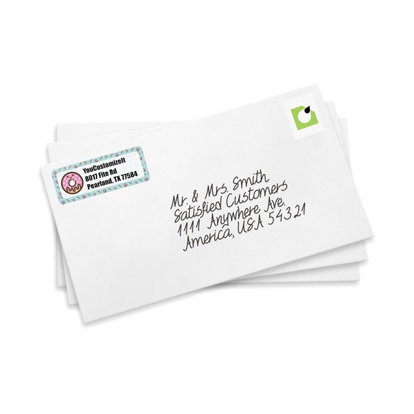 Donuts Mailing Label on Envelopes