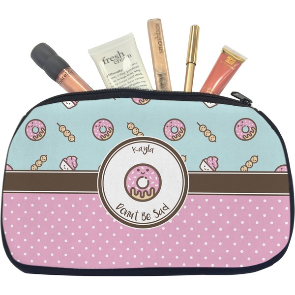 Custom Donuts Makeup / Cosmetic Bag - Medium (Personalized)