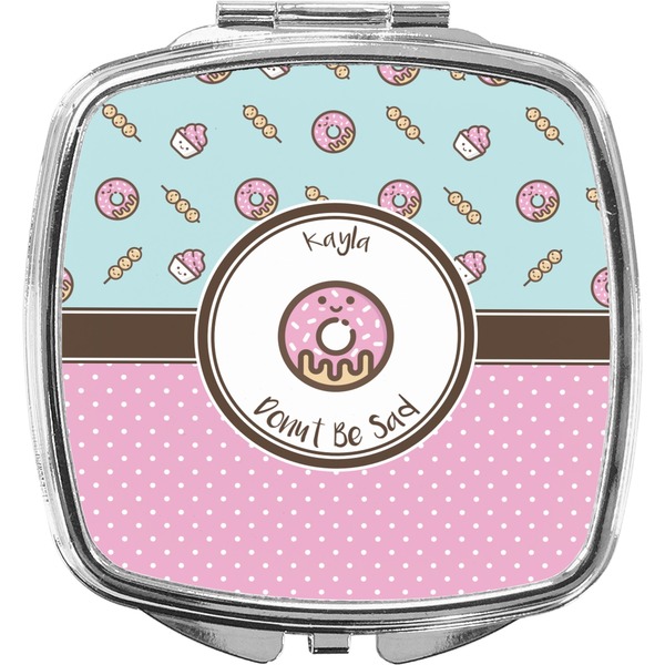 Custom Donuts Compact Makeup Mirror (Personalized)