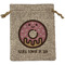 Donuts Medium Burlap Gift Bag - Front