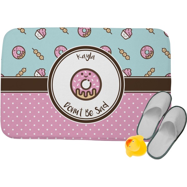 Custom Donuts Memory Foam Bath Mat - 24"x17" (Personalized)