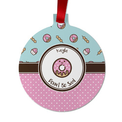 Donuts Metal Ball Ornament - Double Sided w/ Name or Text