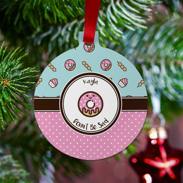 Donuts Metal Ball Ornament - Lifestyle