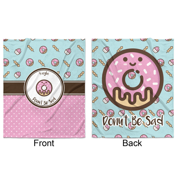 Donuts Minky Blanket - 50"x60" - Double Sided - Front & Back