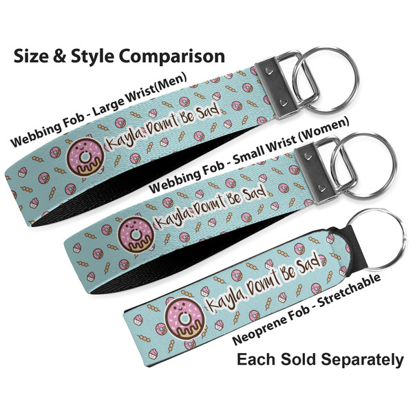 Donuts Multiple Key Ring comparison sizes