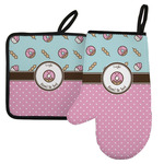 Donuts Left Oven Mitt & Pot Holder Set w/ Name or Text