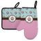 Donuts Left Oven Mitt & Pot Holder Set w/ Name or Text