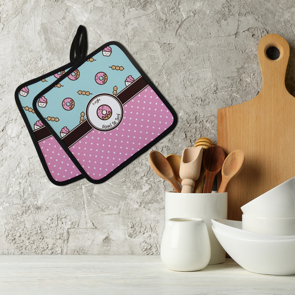 Donuts Neoprene Pot Holder - Set of 2  LIFESTYLE