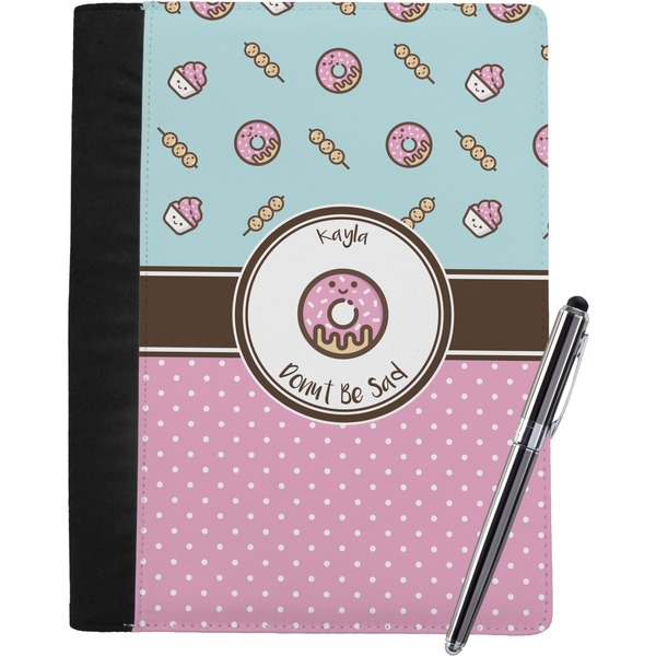 Custom Donuts Notebook Padfolio - Large w/ Name or Text