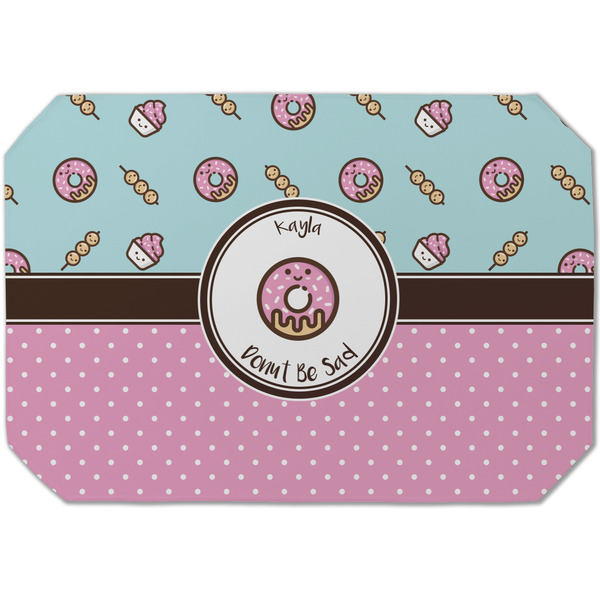Custom Donuts Dining Table Mat - Octagon (Single-Sided) w/ Name or Text