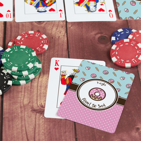 Donuts On Table with Poker Chips