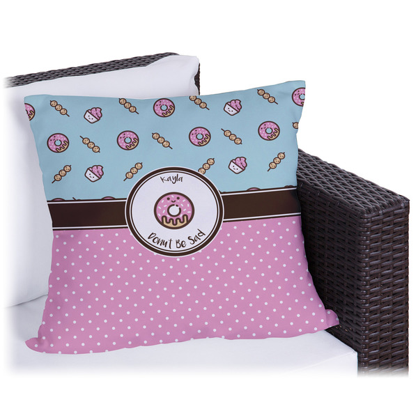 Custom Donuts Outdoor Pillow - 18" (Personalized)