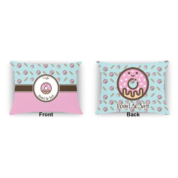 Donuts Outdoor Rectangular Throw Pillow (Front and Back)