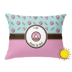 Donuts Outdoor Throw Pillow (Rectangular) (Personalized)