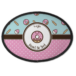 Donuts Iron On Oval Patch w/ Name or Text