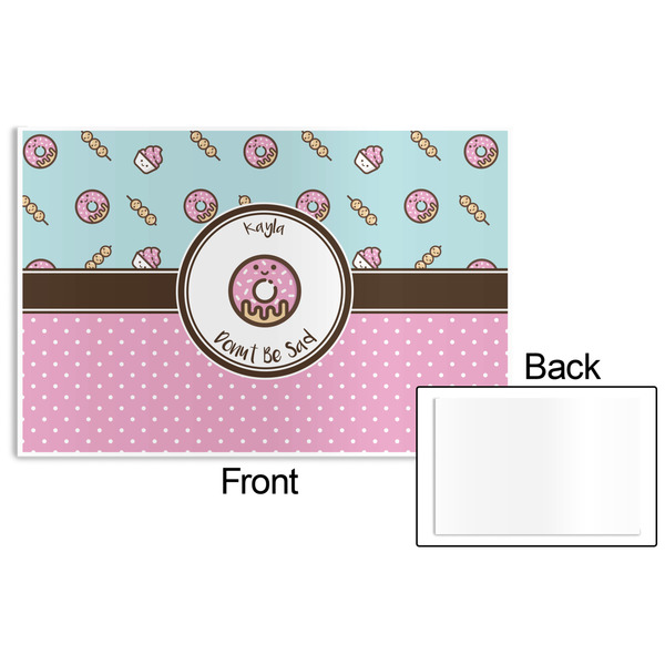 Donuts Disposable Paper Placemat - Front & Back