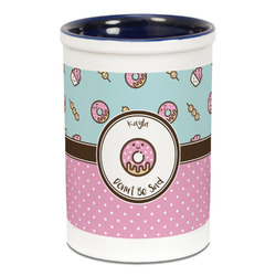 Donuts Ceramic Pencil Holders - Blue