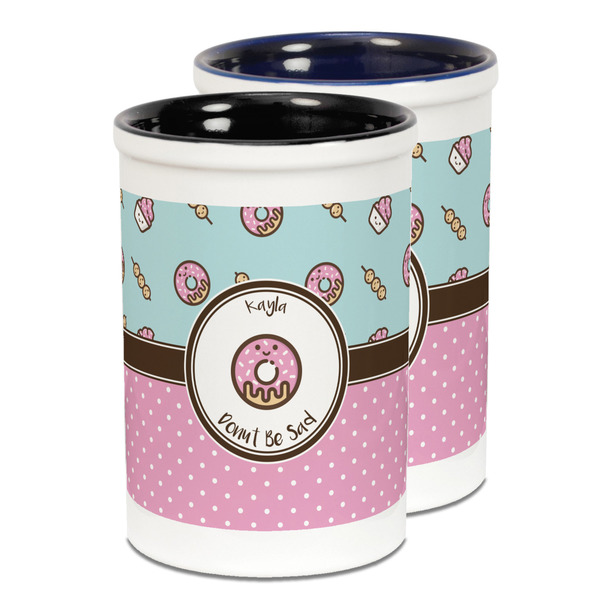 Custom Donuts Ceramic Pencil Holder - Large
