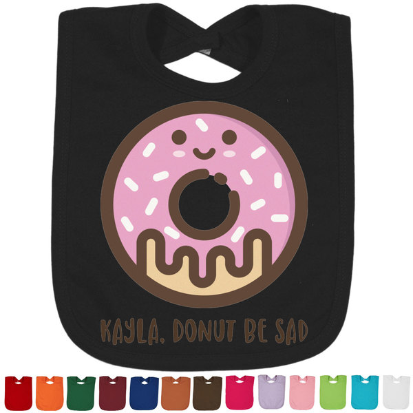 Custom Donuts Cotton Baby Bib (Personalized)