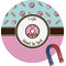 Donuts Round Fridge Magnet (Personalized)